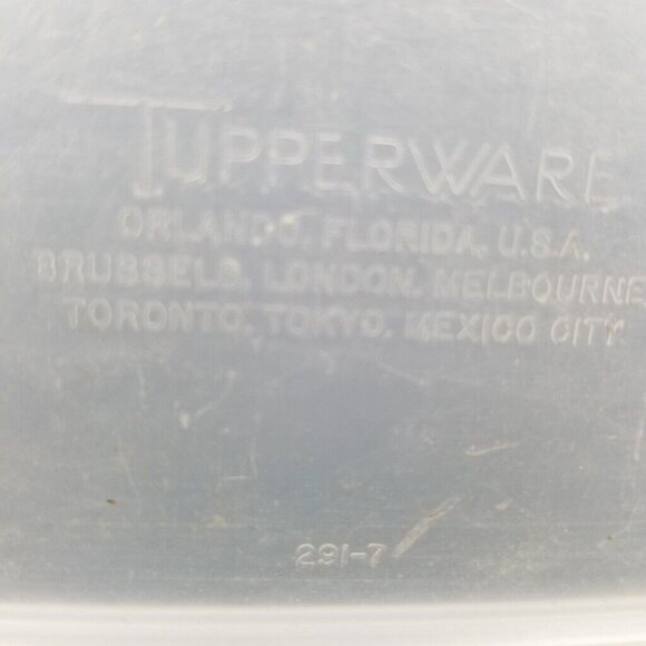 Vintage Tupperware 290-2 Container Rectangle Plastic Clear White Cover 291-7 - Picture 4 of 6